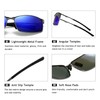 SUNGAIT Ultra Lightweight Polarized Sunglasses Men Rectangular Metal Frame with
