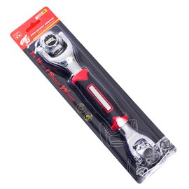 Dog Bone Shape Wrench 48 in 1 Multifunction Universal 360 Degree Rotation Double Head Wrench for Repair 48 in 1 Non Magnetic (Insert Card Package)