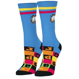 Cool Socks, Garfield Cute Women's Cartoon Character Crew Socks Medium