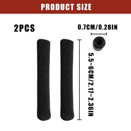 MEKEET 4PCS Eyeglass Ear Cushions Glasses Arm Covers Soft Knitted Cotton Anti Slip Temple Pads Elastic Ear Pads for Glasses Eyewear Retainer Glasses Arm Sleeve Glasses for Sunglasses Glasses Black