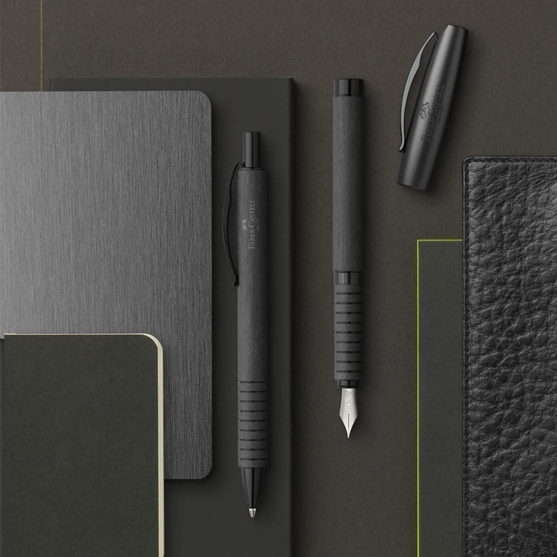 Faber-Castell 148482 - Füller Essentio, Feder EF, Aluminium schwarz