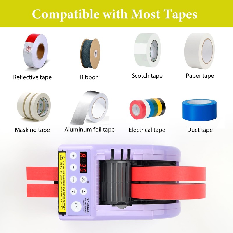Upgraded Ribbon Cutting Machine, Automatic Tape Dispenser,5-999 mm Length Precision