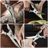 Kitchen Scissors Stainless Steel Poultry Shears Spring Loaded Household Scissors