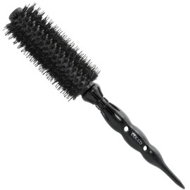 COCCO Black Series Ceramic Boar Brush S4, Hair Styling Brush with Dual Bristle Technology, Ceramic-Coated Barrel, Ergonomic Design