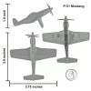 TimMee Processed Plastic Gray WW2 Fighter Ace Planes Tim Mee