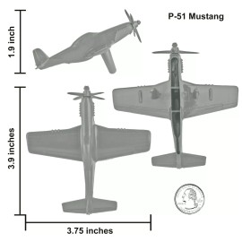 TimMee Processed Plastic Gray WW2 Fighter Ace Planes Tim Mee Army Men Set BF-109