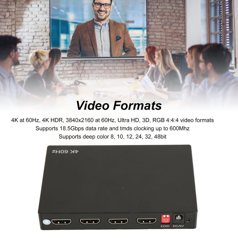 HD Multimedia Interface Switch 4K 4 in 2 Out 3.5mm