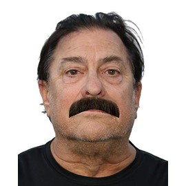 City Costume Wigs Dark Brown Freddie Mercury Burt Reynolds Downturn Human Hair Mustache