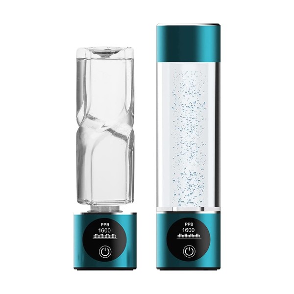 Goshyda Hydrogen Water Bottle Generator, 280ml Portable Hydrogen Erich Water Ionizer Machine, 1800MAH USB Rechargeable Hydrogen Rich Water Cup for Home Travel