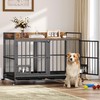 YITAHOME 37.5'' Heavy Duty Dog Crate with Removable Divider, Double