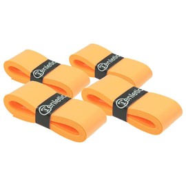 Tenletic MegaGripper Racket Overgrip Tape – Orange – 4-Pack – 0.65 mm Thickness – for Tennis, Squash, Badminton and Other Racquet Sports