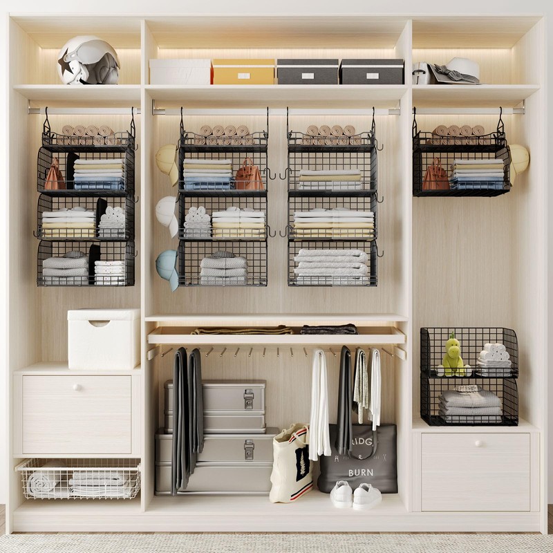 HapiRm Hanging Closet Organizer Storage - 4 Tier Hanging Closet