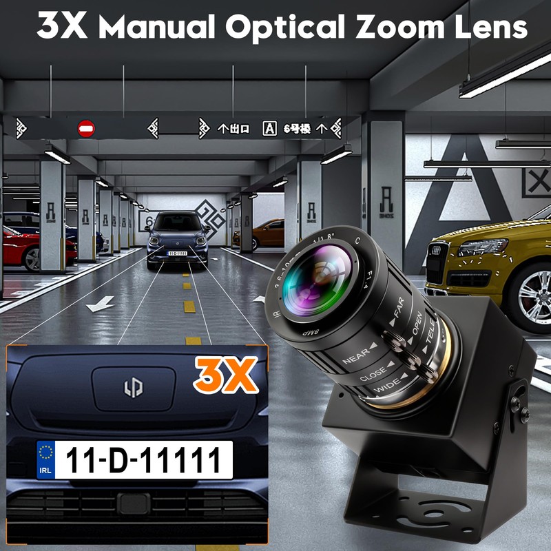 ELP Camera, 13 Megapixel, Webcam, Wide Angle 75 Degree No