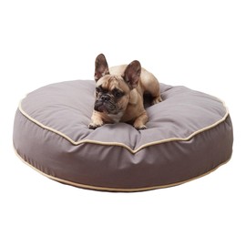 Happy Hounds Scout Round Reversible Pillow Dog Bed, Small (30" x 30"), Fog