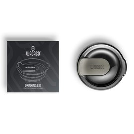 WACACO Drinking Lid, Replacement Spill-Proof Cup Lid Compatible with Pipamoka, Cuppamoka and Octaroma Lungo, Black