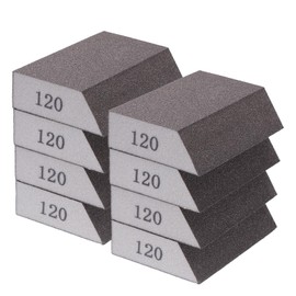 HARFINGTON 8pcs Sanding Sponge Blocks 400-500 Grit Sanding Sponge with Angled Edge 4"x2.8"x1", Washable and Reusable Foam Sanding Block for Polishing Kitchen Metal Wood Drywall Home