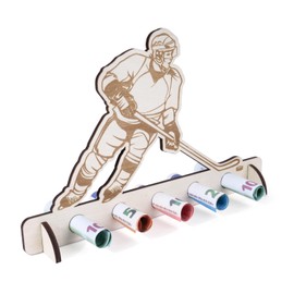 BOFUNX Money Gift Ice Hockey Gift Idea Wooden Ice Hockey Gifts for Men Original Money Gift for Birthday Family Friend Colleague