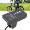 Electric Bike Power Display Meter,5 Pin Interface ABS Housing LED