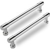 CABDM 6 Pack Polished Chrome Cabinet Pulls,4 Inch(102mm) Hole Centers
