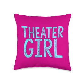 Cute Theatre Gift for Women Broadway Lovers Theater Girl Throw Pillow