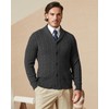 Kallspin Men's Shawl Collar Sweater Cardigan Wool Blend Button Down