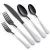Onlycooker 20-Piece Black Silverware Set 18/0 Stainless Steel Flatware White
