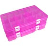 Qualsen Plastic Storage Box, Adjustable Compartments Assortment Box, Jewellery Box,