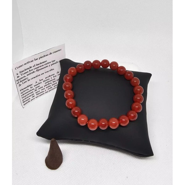 Unbranded PULSERA CUARZO ROJO PROTECCION DE TU LLAMA INTERNA GRATIS