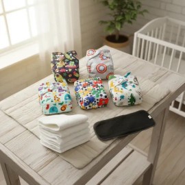 5 Pañales Ecológicos Alvababy Estampados Abs Microfibra