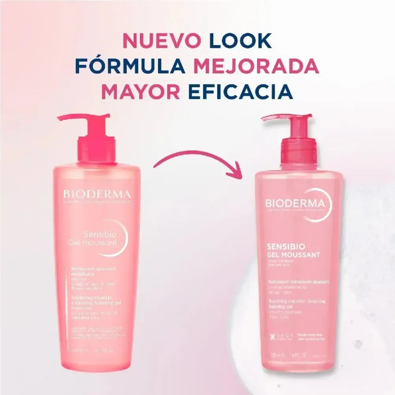 Bioderma Sensibio Gel Moussant Micelar, Limpieza Suave para Piel Sensible,