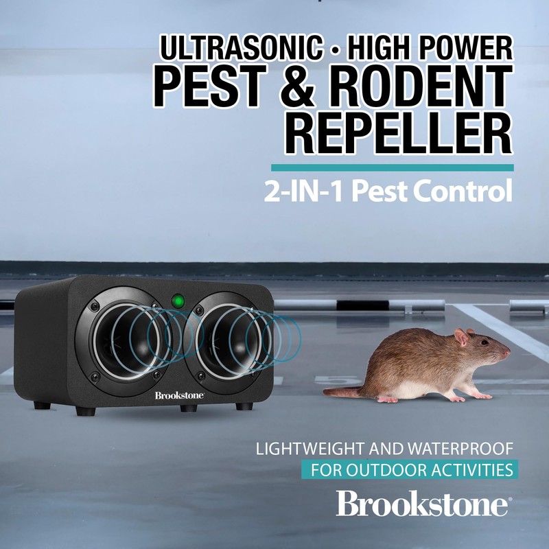 Brookstone Ultrasonic High-Frequency Repeller – Dual Speaker Sound Technology |
