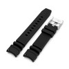 MiLTAT Black FKM Rubber Watch Strap 22mm Quick Release Curved