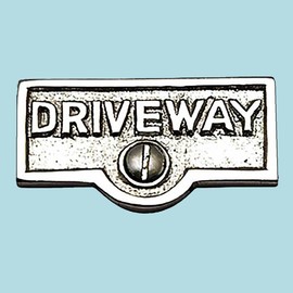 Switch Plate Tags DRIVEWAY Name Signs Labels Chrome Brass | Renovator's Supply