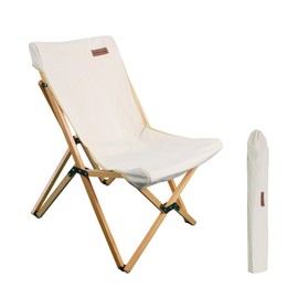 喜马拉雅 Folding Camping Chair Outdoor, Small Butterfly Chair Lightweight Oxford Cloth Lawn Chair Portable Foldable Beach for Outdoor, Sporting, Fishing, Picnic, Khaki (Medium Chair)