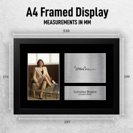 HWC Trading FR A4 Lorraine Bracco Sopranos Geschenke Gedrucktes Signiertes Autogramm Foto für Fans von Fernsehshows - A4 Framed