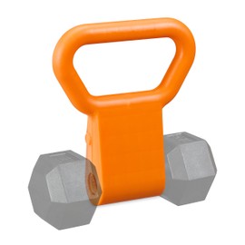 Relaxdays Relaxday Adaptor Dumbbell Handle for Dumbbells Plastic H x W x D 28 x 23 x 7 cm Orange