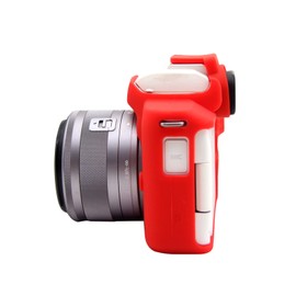 Rieibi Schutzhülle aus weichem Silikon für Digitalkamera Canon M50 M50 Mark II, Rot
