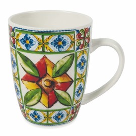 Villa d'Este Home Tivoli Costiera Set of 4 Cups in New Bone China 300 ml