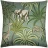 Paoletti Jungle Parade Cushion Cover, Green, 50 x 50cm