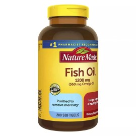 Nature Made  Nature Made Fish Oil 1200 mg (360 mg OMEGA-3) 200 Liquid Softgels