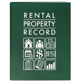 BookFactory Rental Property Record Book/Rental Property Log Book -8.5'' x 11'', 100 Pages, Laminate Hardbound (Made in USA)