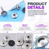 Swpeet 120Pcs Stainless Steel Neoprene EPDM Bonded Sealing Washers Gasket