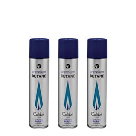 Colibri Premium Butane Fuel Refill for Lighters, Butane Torch Replacement Canisters, 99.999% Pure Butane Refill Fluid for Lighters, 90ml (3.04fl oz) Cans, Pack of 3