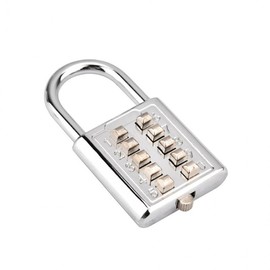 10-Digit Push Button Combination Padlock - Namsan Tower Style for Lockers, Gates, Escape Rooms Combination Lock 3ea