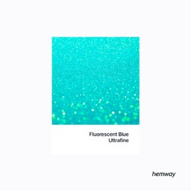 Hemway Fluorescent Blue Craft Glitter - Ultrafine 1/128" .008" for Glitter Arts Craft Tumblers Schools Paper Glass Decorations DIY - 100g