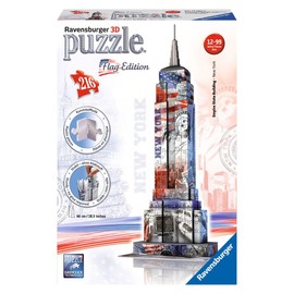 3D Jigsaw Puzzle - Empire State Building Flag Edition