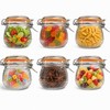 WACOI 16 Oz Glass Storage Jars with Airtight Lids 6