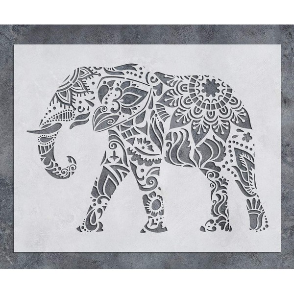 GSS Designs Elephant Wall Decor Stencil - Mandala Elephant Stencil