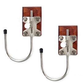 TOURBON Vintage Leather Tool Holder Drill Hook ( Pack of 2 Pieces ) - Brown