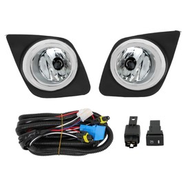 WFLNHB Fog Lights Replacement for Toyota RAV4 2009-2012 with Bulbs Bezels Harness Switch Kit Driving Lamps Fog Lights
